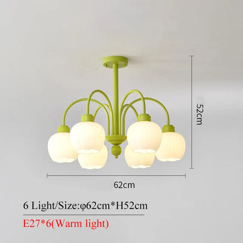 lustre moderne botimi avec 8 abat-jour en verre nordiques - vue 13 sur 13