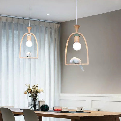 lustre créatif romantique design oiseau lumière suspendue décorative - vue 6 sur 6