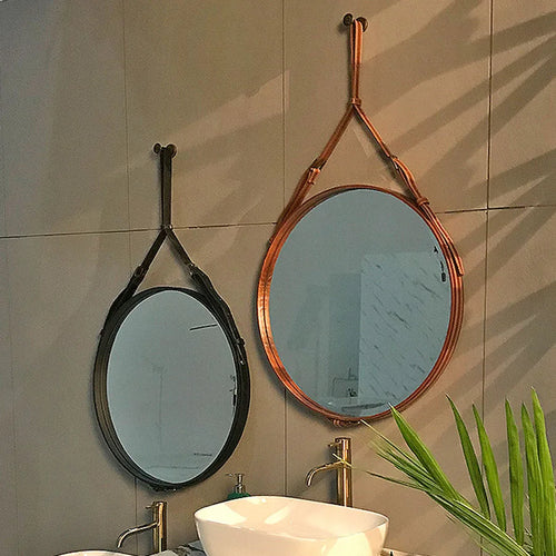 miroirs décoratifs ronds en bois pour décoration intérieure - vue 5 sur 7