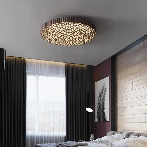plafonnier led minimaliste en nid d'abeille créatif et élégant - vue 2 sur 12