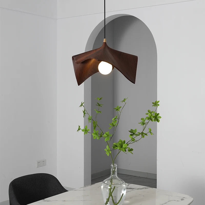lustre moderne en résine led design créatif - vue 3 sur 9
