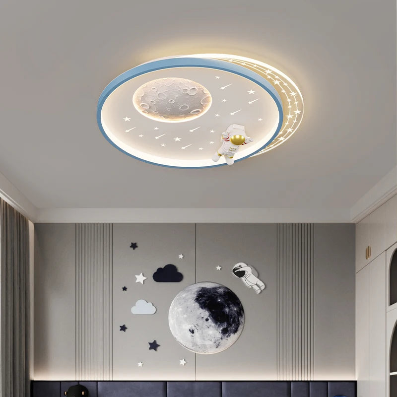 plafonnier lunaire minimaliste anti-éblouissement pour enfants - vue 4 sur 16