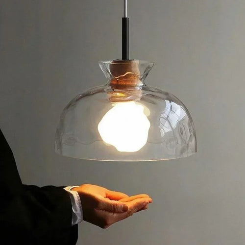 SANDYHA Lustre en verre nordique Lampara Colgante Techo lampe à LED chambre Restaurant De Chevet Lustres De Plafond éclairage suspendu - vue 7 sur 15