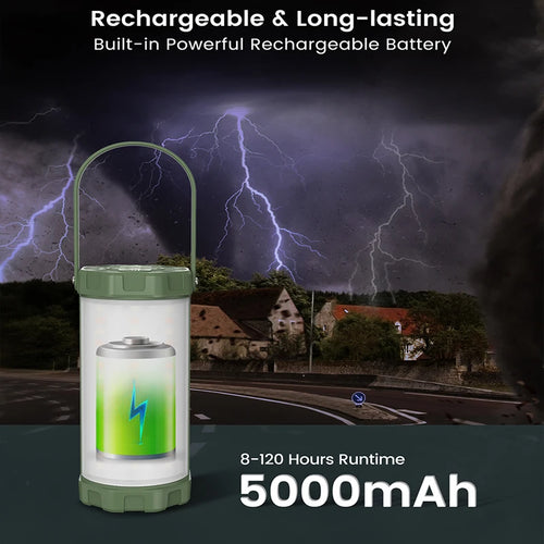 lanterne de camping rechargeable avec batterie externe et 106 led - vue 4 sur 7