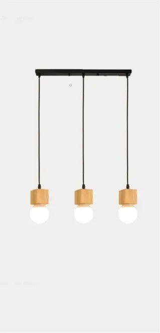 suspension vintage en bois de chêne design moderne - vue 12 sur 15