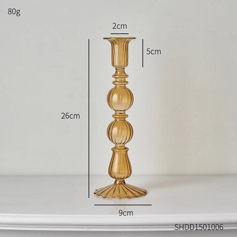 bougeoir en verre créatif pour décoration moderne et élégante - vue 8 sur 10