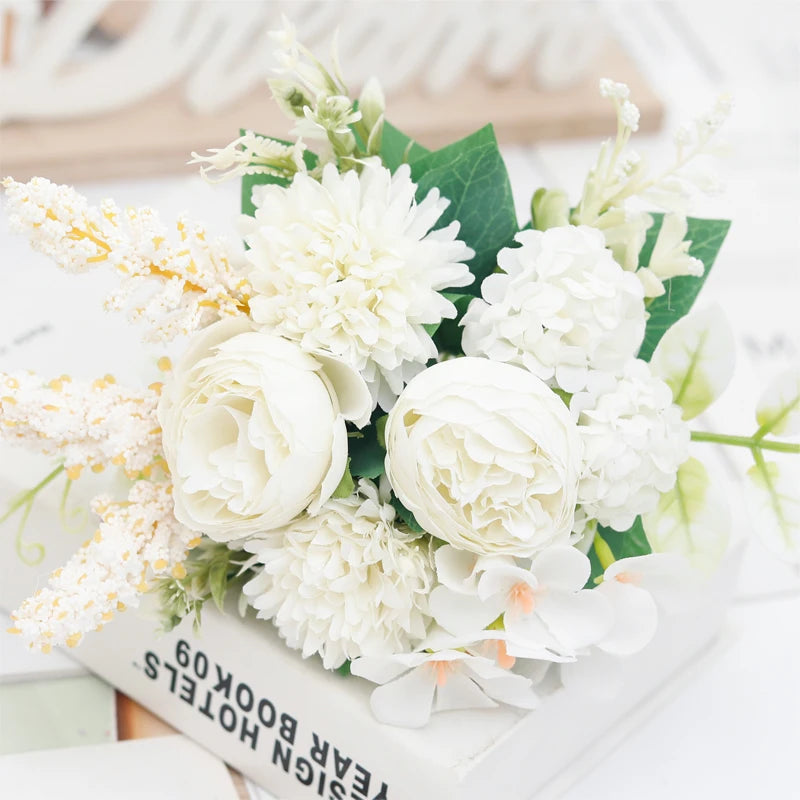 bouquets de mariée en soie pivoine décorations florales pour mariage - vue 9 sur 12