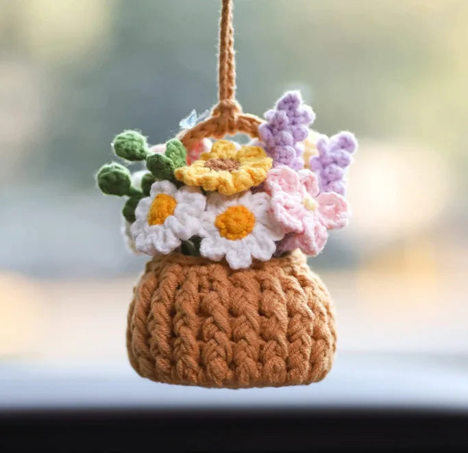 crochet suspendu créatif pour décoration de voiture plante en pot - vue 19 sur 34