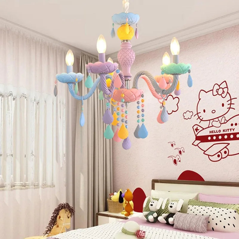 lustre arc-en-ciel en cristal design kawaii pour décoration chambre enfant - vue 2 sur 18