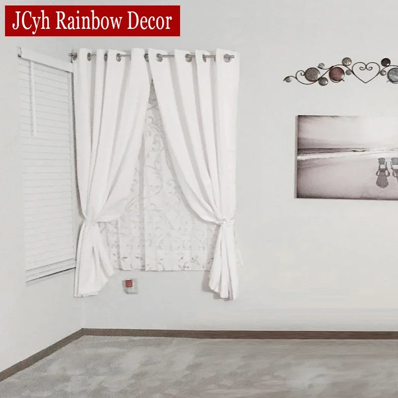 Rideau court occultant moderne pour cuisine salon chambre - vue 2 sur 7