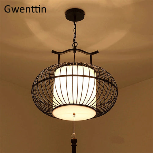 suspension à led style chinois pour décoration intérieure moderne - vue 6 sur 8