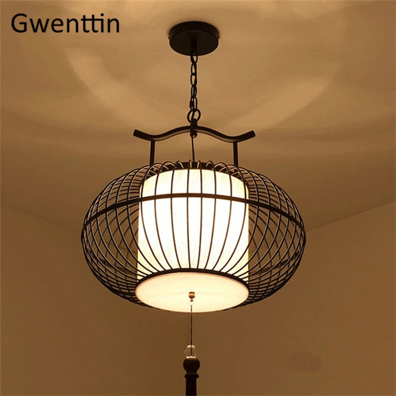 suspension à led style chinois pour décoration intérieure moderne - vue 5 sur 8