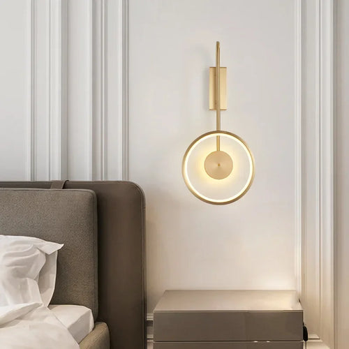 Light Luxury Bedroom Wall Light, Fashionable and Simple LED Living Room Background Wall Light, Bedside Lamp, Stair Light - vue 4 sur 8