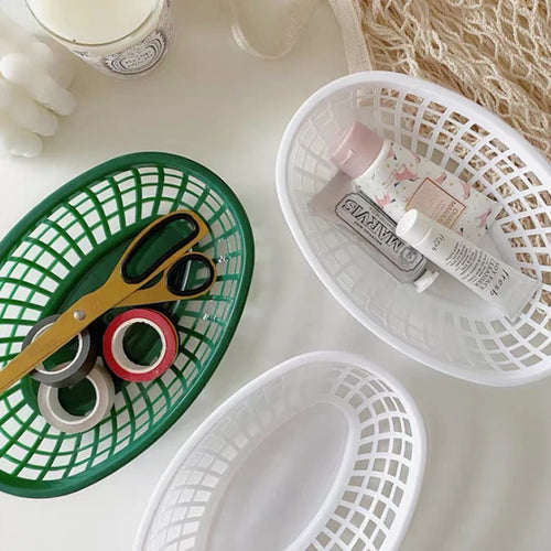 panier ovale en plastique pour nourriture et rangement décoratif - vue 9 sur 13
