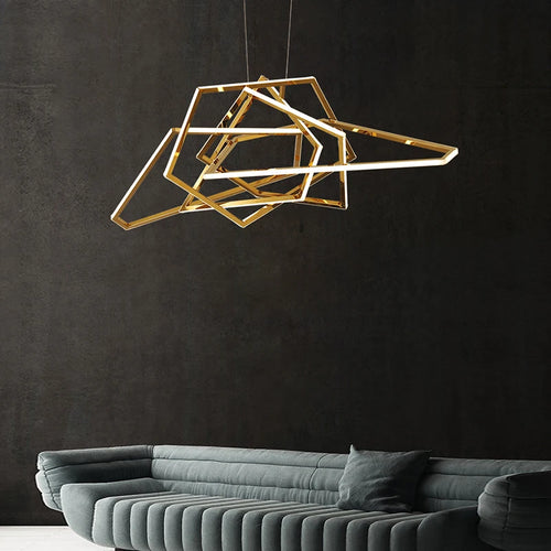 lustre géométrique en silicone pour décoration moderne - vue 4 sur 14