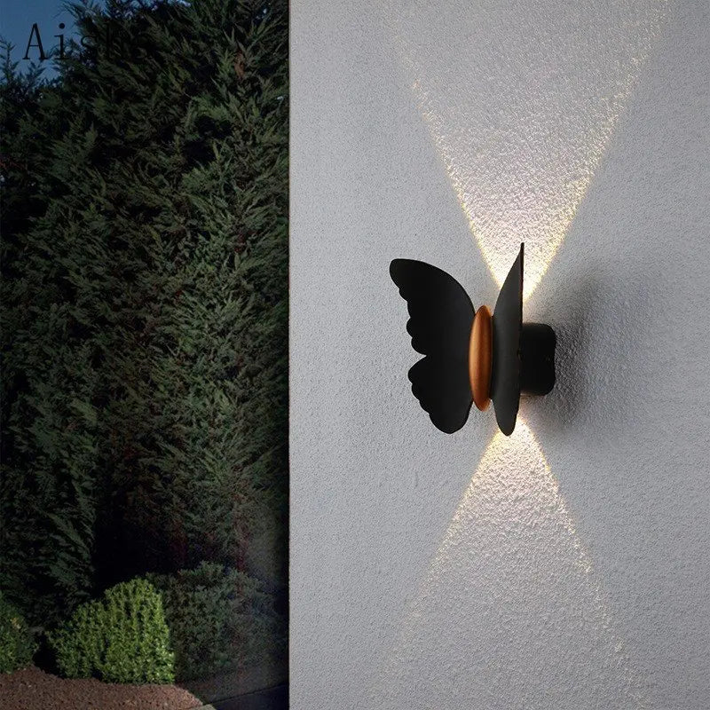 applique murale décorative en forme de papillon étanche pour l'extérieur - vue 2 sur 8