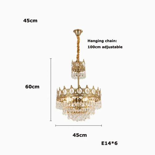 lustre en cristal k9 dimmable pour éclairage moderne - vue 12 sur 16
