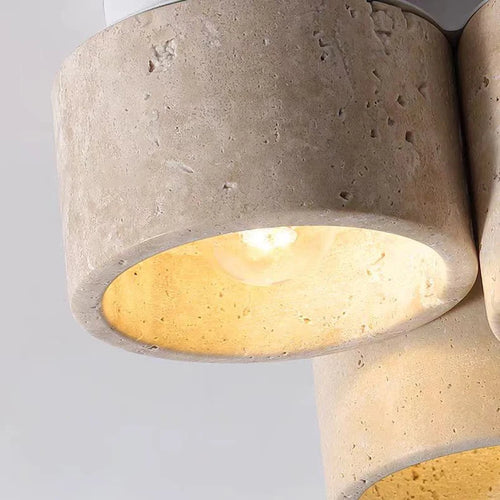plafonnier en marbre naturel pour escaliers avec suspension - vue 6 sur 7