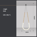 lustre art déco en métal noir avec éclairage led