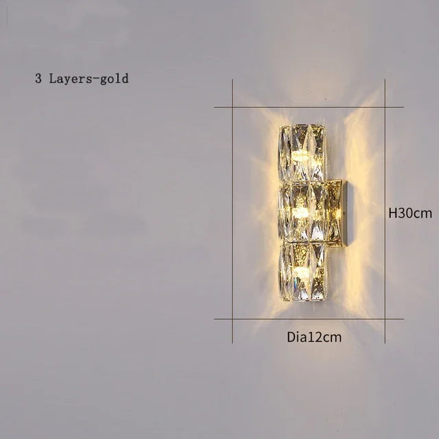 applique murale moderne en cristal pour décoration intérieure élégante - vue 9 sur 14