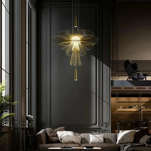 lustre design moderne led minimaliste pour bar alimentaire - vue 4 sur 15