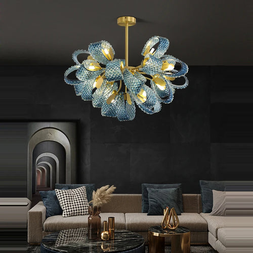 lustre led cristal suspension éclairage luminaire lampara - vue 6 sur 21
