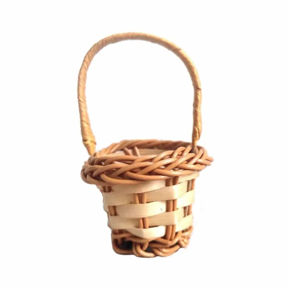mini paniers tressés pour fleurs avec poignée décorations de fête et mariage - vue 12 sur 13