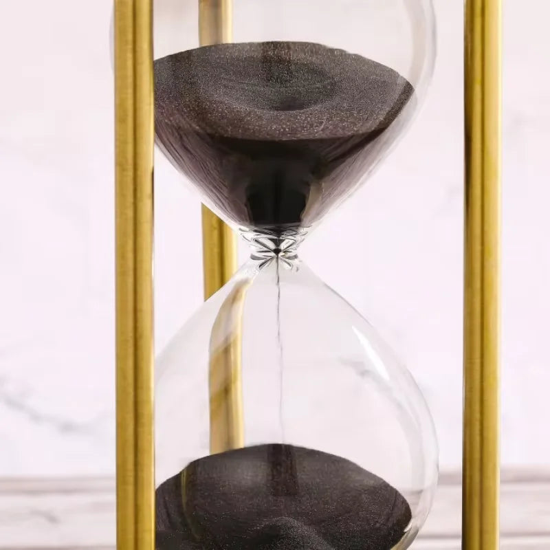 horloge sablier rétro en métal pour décoration et chronométrage - vue 6 sur 15