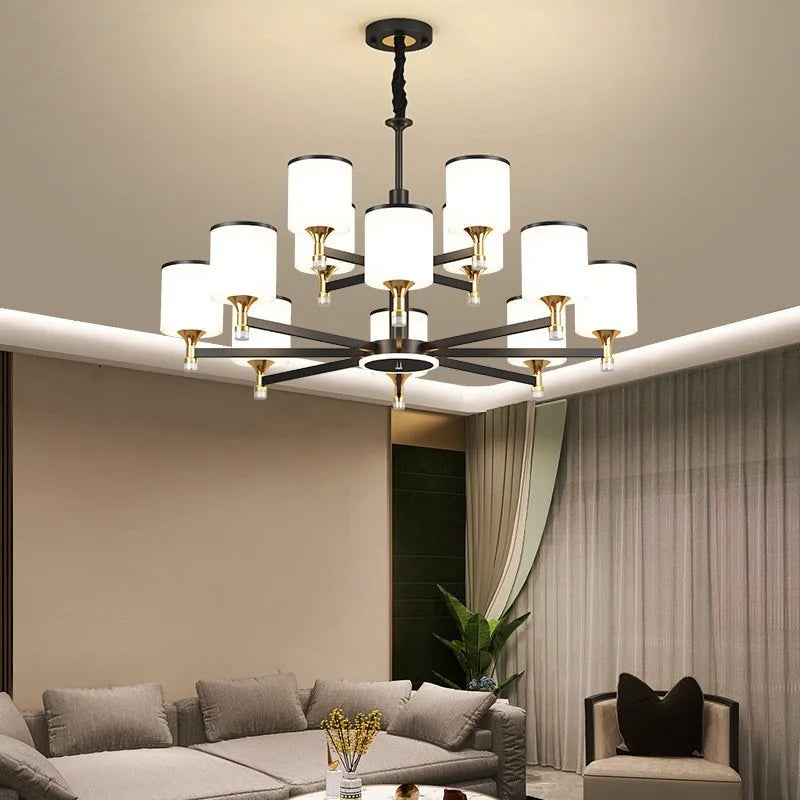 lustre moderne en led pour décoration intérieure élégante et luxueuse - vue 2 sur 10