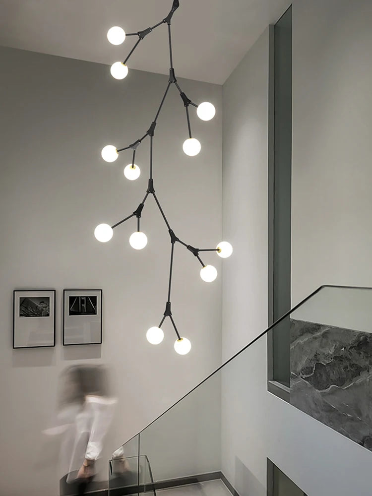 lustre moderne en verre pour intérieur nordique élégant - vue 3 sur 15