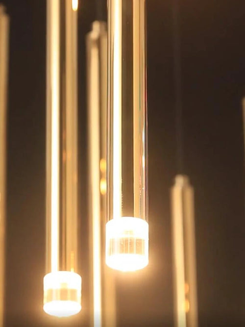 lustre minimaliste postmoderne en métal led double loft éclairage intérieur - vue 3 sur 17