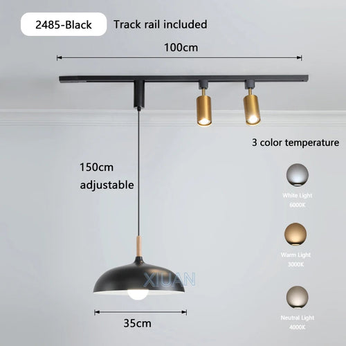 table à manger wabi-sabi rétro éclairage led sur rail - vue 18 sur 17