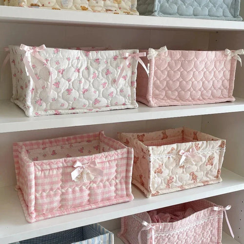 panier de rangement carré mignon pour décoration maison - vue 2 sur 13