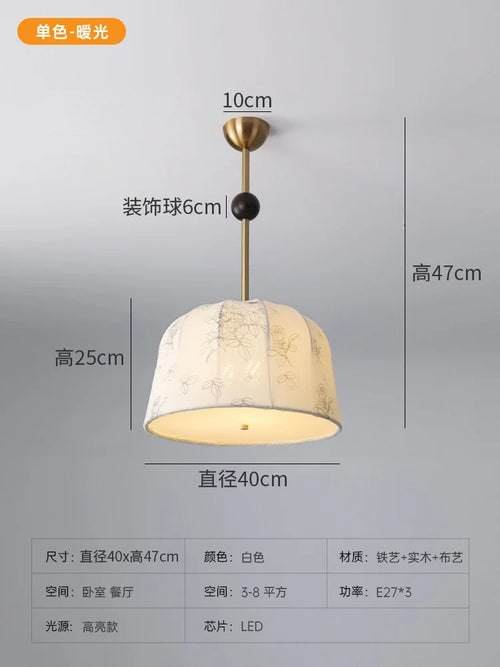 lampe d'étude en bois massif motif nanyang lustre rétro romantique - vue 10 sur 11