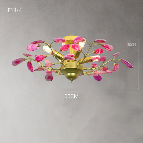 lustre led en agate naturelle idéal pour décoration romantique - vue 11 sur 15