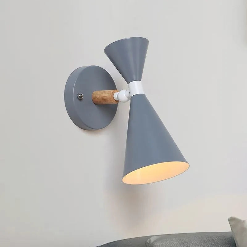 Applique murale de chevet LED nordique en bois - vue 5 sur 12