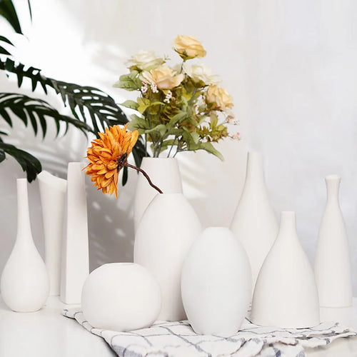 vase en céramique moderne pour fleurs séchées décoration artisanale - vue 3 sur 12