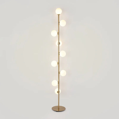 Lampadaire boule de verre blanc à 9 têtes - vue 3 sur 7