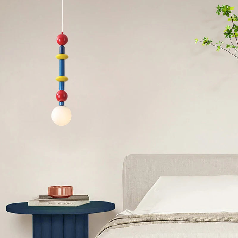 suspension boule en verre abat-jour haut plafond memphis - vue 4 sur 8