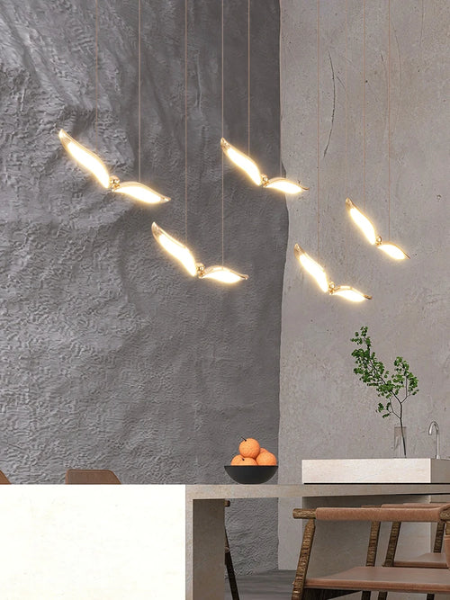 lustre moderne suspendu pour atmosphère créative et minimaliste - vue 2 sur 9
