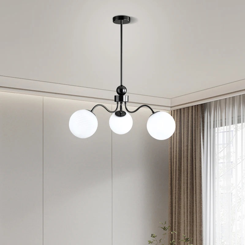 lustre led qiyimei artglass pour éclairage intérieur décoratif - vue 3 sur 12