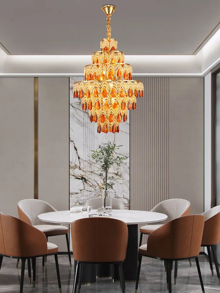 plafonnier led en chrome doré design élégant pour intérieur - vue 3 sur 13