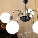 lustre nordique moderne en chrome avec éclairage led
