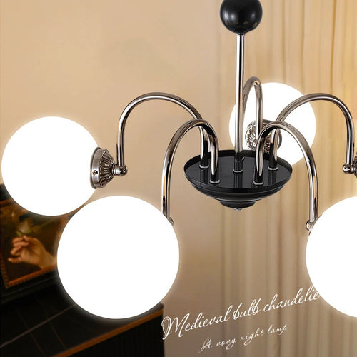 lustre nordique moderne en chrome avec éclairage led - vue 6 sur 18