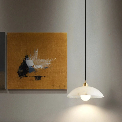 lustre en marbre naturel design nordique pour décoration intérieure - vue 4 sur 7