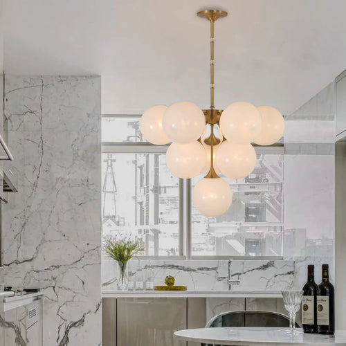 lustre en cuivre design moderne pour un intérieur élégant - vue 3 sur 9