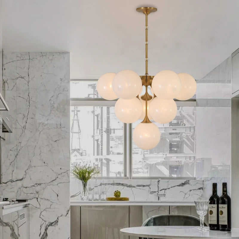 lustre en cuivre design moderne pour un intérieur élégant - vue 3 sur 9
