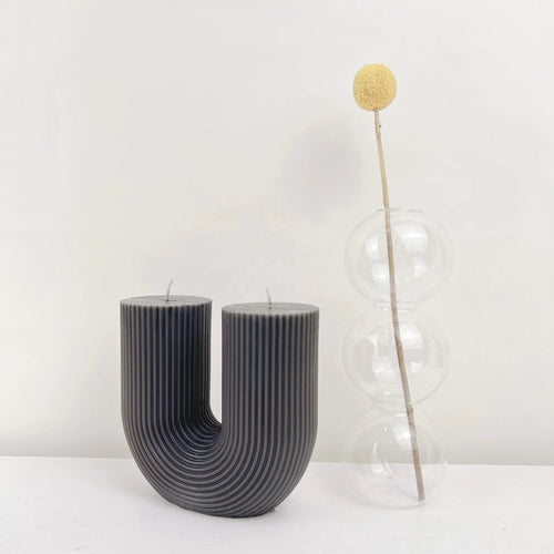 bougies parfumées géométriques en forme de u pour décoration intérieure - vue 4 sur 27