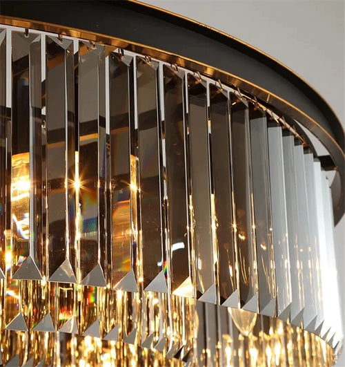 plafonnier moderne en cristal rond pour intérieur lumineux - vue 5 sur 5