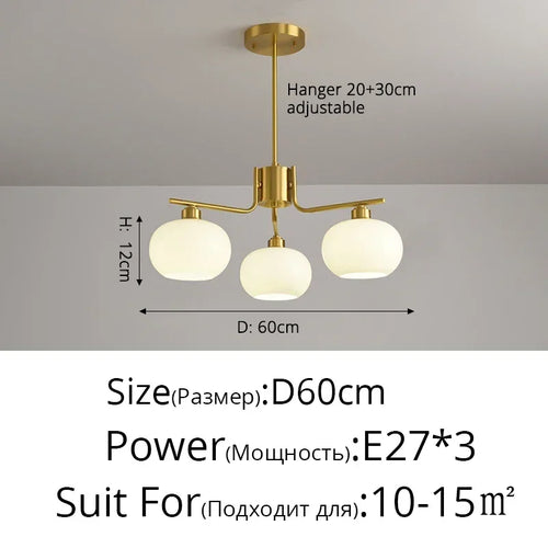 suspension nordique simple style moderne éclairage décoration intérieure - vue 18 sur 19